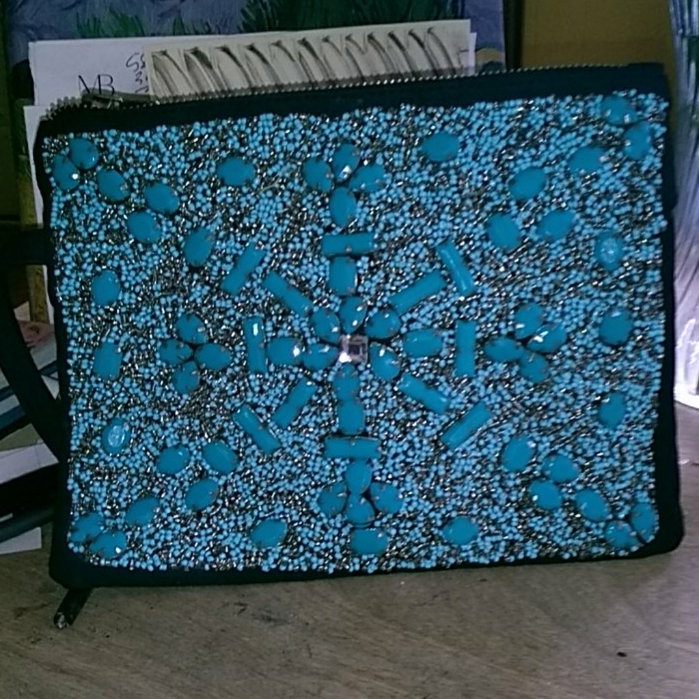 Turquoise wristlet